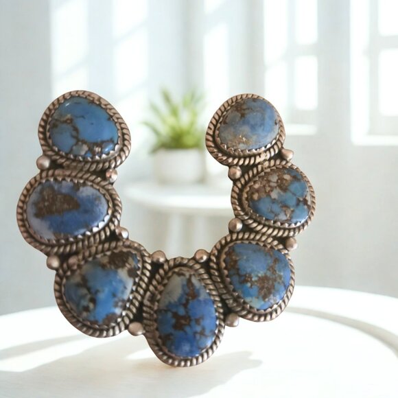 Golden Hills Turquoise Adjustable Naja Ring - Picture 1 of 4